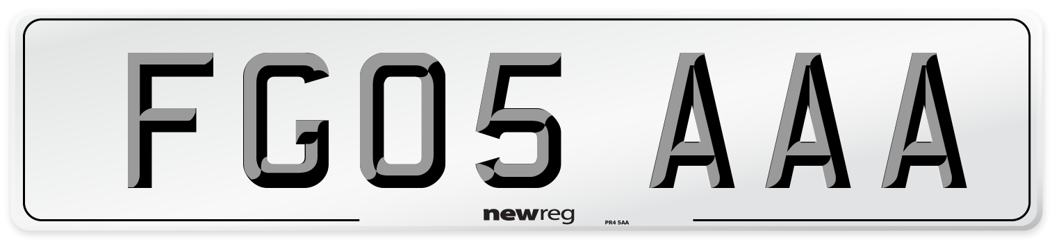 FG05 AAA Number Plate from New Reg